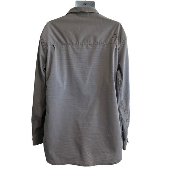 Gerry Woven Long Sleeve Shirt Gray Size XXL Sporting Fishing Button Tab Sleeves - Picture 4 of 8